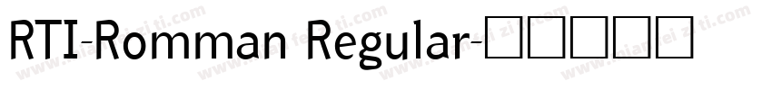 RTI-Romman Regular字体转换